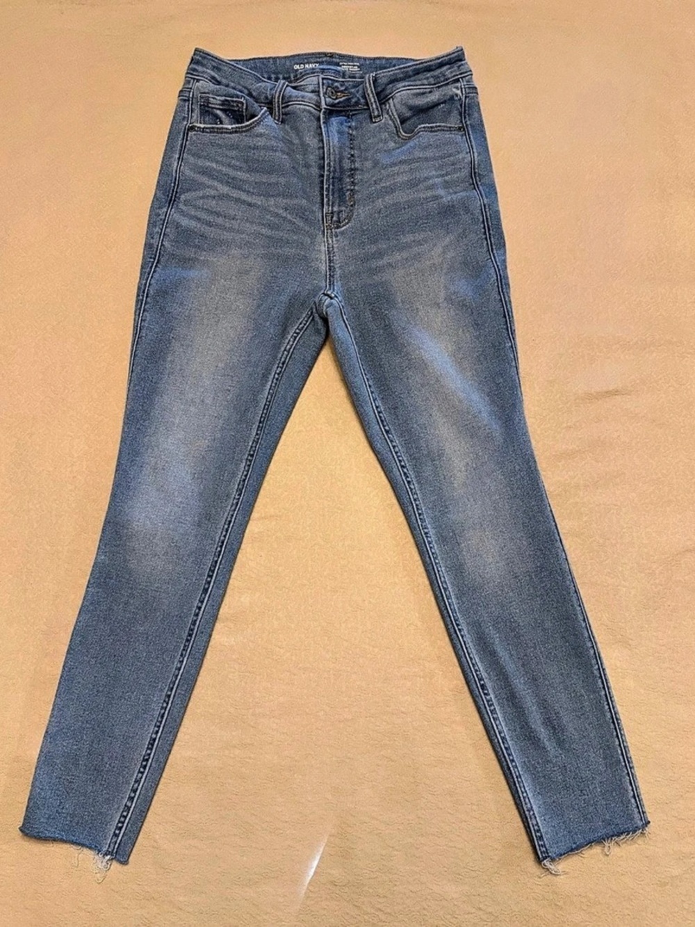 Old Navy High-Waisted Rockstar Super-Skinny Jeans Blue Waist 8
